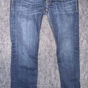 BKE stella low rise jeans size 27S dark wash straight leg